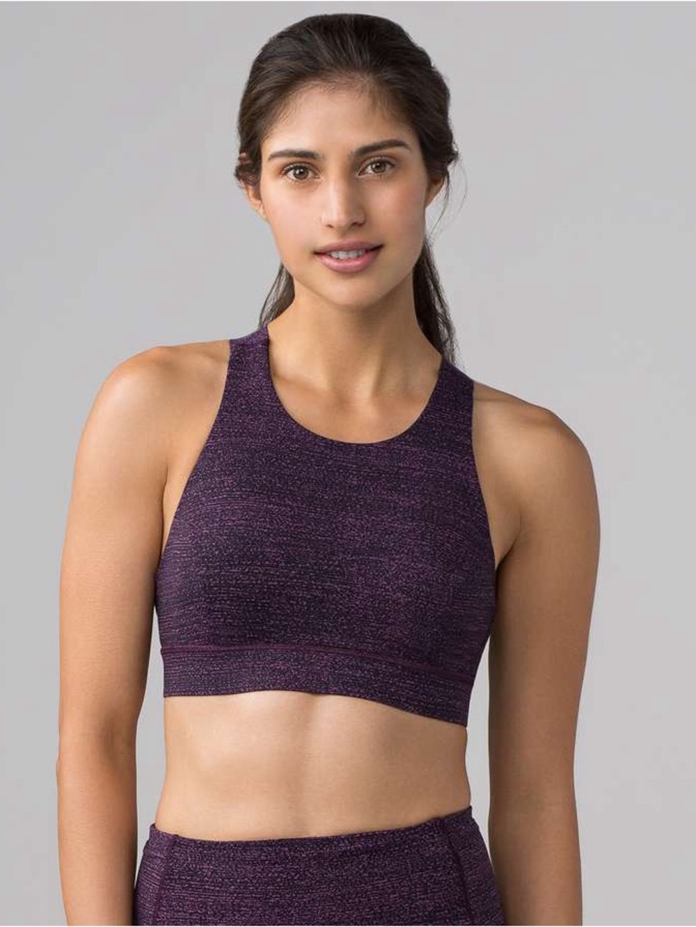 Lululemon Fast & Free Sports Bra Nulux Salt Dark Mystic Black - Size 10